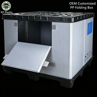 Fabricant OEM de conteneurs en plastique sur mesure, empilables, pliables, réutilisables, boîte en panneaux alvéolés en PP ondulé 4 x 8