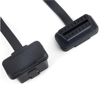 OBD 2 ذكر إلى أنثى تمديد الشريط كابل تشخيص 16 دبابيس متصلة كابل تمديد OBD2