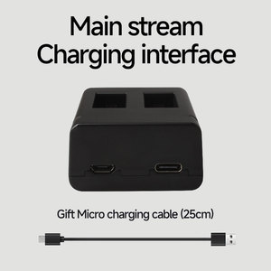 <span class=keywords><strong>Chargeur</strong></span> de batterie double USB pour Go Pro Max <span class=keywords><strong>Chargeur</strong></span> d'appareil photo haute efficacité Deux ports de charge Adaptateurs de chargeurs micro USB durables - Product Image 6
