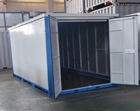 Maison conteneur portable de 16 pieds, unité de stockage pliante en acier et panneau sandwich pour hôtel à vendre