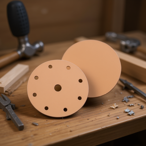 Disco de lija con velcro, grano 600, 6+1 agujeros, para pulir madera y metal - Product Image 3