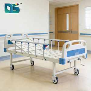Cama Manual con Manivela Cromada, Barandillas de Aleación Plegables de 5 Secciones, Cabecera de ABS, para Cuidado Médico Hospitalario y Residencias de Ancianos, Económica - Product Image 4