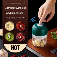 Picadora de Ajo Eléctrica Inalámbrica Portátil, Control por Botón, Semi-Automática, para Uso Doméstico, Procesador de Alimentos para Bebés, Picadora de Carne