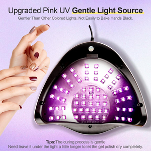 Lampe à LED UV rose pour ongles, 66 perles lumineuses, capteur automatique, 4 minuteurs, séchage rapide, pour salon et maison, manucure - Product Image 2