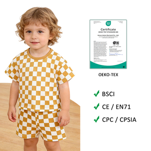 Conjunto de Ropa de Bambú para Bebés y Niños, Conjunto de Pijamas de Bambú de Manga Corta para Verano - Product Image 2