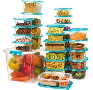 Brand New High Quality Eco-Friendly Modern Set 7 Transparent PET Food Storage Containers 0-1L Capacity Injection Technology - Product Image 1