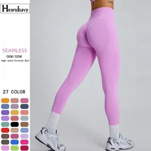 Leggings sportivi da palestra da donna Fitness a vita alta con controllo della pancia ad asciugatura rapida e senza cuciture pantaloni da Yoga Leggings per allenamento