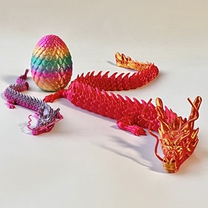 Luckykoo 50cm 20inch 3D Printed <b>Snake</b> Toys 3D Printed Articulated <b>Snake</b> Fidget Toys Animal Model Ornaments Creative Funny Toy - Product Image 1