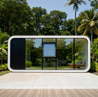 Maison préfabriquée Apple Pod à structure en acier étanche, design conforme, installation rapide, petite maison pour les vacances