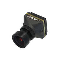 Caddx Ratel Pro 1500TVL Sensor BSI PAL/NTSC 2.8mm Ultra Ringan FOVD NTSC/PAL CMOS FPV Starlight Night Vision Kamera FPV -Hitam