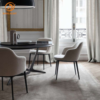 Mobilier moderne nordique à manger de fourrure gris haut tabouret chaises pour salle à manger et restaurant style