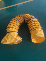 Conduit de ventilation flexible en PVC ignifuge et résistant aux flammes, portable, 500 mm x 5 m