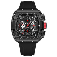 MINI FOCUS MF0399G Montre à quartz pour homme Vive, bracelet en caoutchouc original, étanche, chronographe, nouveau style, montre de business pour homme
