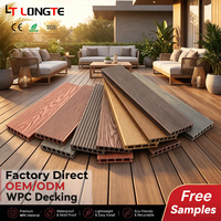 Planches de terrasse en composite bois-plastique (WPC) durables, imperméables, antidérapantes, résistantes aux UV, pour jardin et terrasse, vente en gros