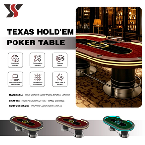 YS Casino Gambling Table Professional Modern Texas Poker With LED Luxurious Design for <b>Entertainment</b> Use YS-Texas27, YS-Texas27 - Product Image 3