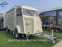 MAICHE Nouvelle Remorque Commerciale Personnalisée en Acier Inoxydable avec Équipement de Cuisine Complet, 4 Roues, pour Camion de Restauration Rapide, Vente de Bonbons et Frites en Ambiance Urbaine