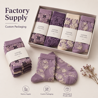 Chaussettes en coton pour femmes, motif floral jacquard 3D en relief, style décontracté, OEM/ODM, motif paisley rose