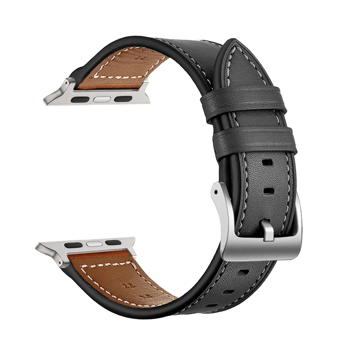 Luxe Echt Lederen Horlogebandjes Voor Apple Horloge Serie 7 Apple Watch Band