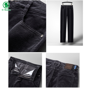 <span class=keywords><strong>Pantalon</strong></span> décontracté pour homme 2026, coupe droite ample, en velours côtelé épais, style rétro, motif, taille mi-haute, extensible - Product Image 4