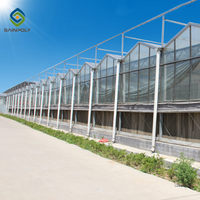 Serre hydroponique Serre en polycarbonate maison préfabriquée serres professionnelles Certification ISO fournisseur