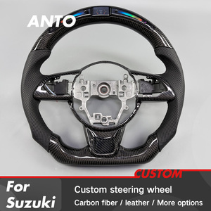 <span class=keywords><strong>Volante</strong></span> para Auto <span class=keywords><strong>Suzuki</strong></span> Swift Sport Hybrid S Concept 2010-2024, <span class=keywords><strong>Volante</strong></span> Personalizado de Fibra de Carbono Real con LED Inteligente - Product Image 2