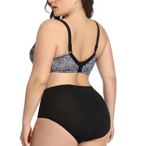 Plus-size bra set Fat MM thin draw up a pair of breast underwear women's underwire C cup anti-sag 200 pounds bra