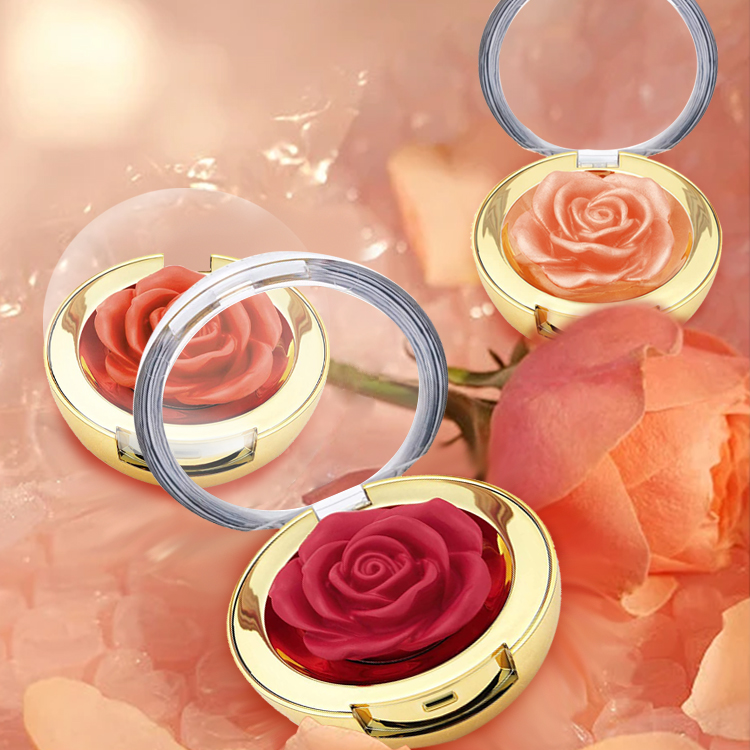 Wholesale Organic Vegan Check Contour Matte Waterproof Blusher Private Label single 3D Rose Blush