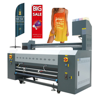 Nieuwe Automatische Textil Stof Veren Strandvlaggen Scherm Sublimatie Printer 1.3M Kleine Digitale Vlag Drukmachine