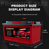 Baterai Lithium 46B24 12.8v 20ah 850CCA Grup sepeda dalam mobil 51R daftar hitam baterai kendaraan listrik kekuatan besar