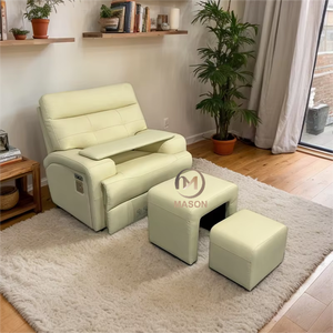Moderna Poltrona Reclinabile a 180 Gradi per Manicure, Sedia Elettrica a Tre Funzioni per Estensione Ciglia, Arredo Multifunzionale per Salone di Bellezza e Soggiorno - Product Image 2
