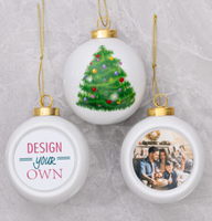 Boule de Noël en céramique personnalisable par sublimation