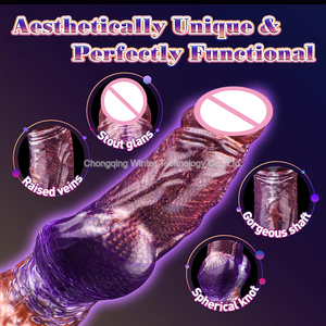 Dildo Realista de Monstruo <span class=keywords><strong>Hombre</strong></span> <span class=keywords><strong>Lobo</strong></span> de 7.87 Pulgadas, Pene Telescópico Grande para Mujeres y Parejas, Juguete Sexual para Adultos para la Estimulación del Punto G - Product Image 3