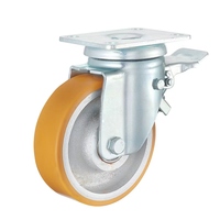 Roue à roulettes de type européen robuste non-marquante pour salle blanche pharmaceutique et laboratoire chimique, 6/8 pouces, 600kg/900kg
