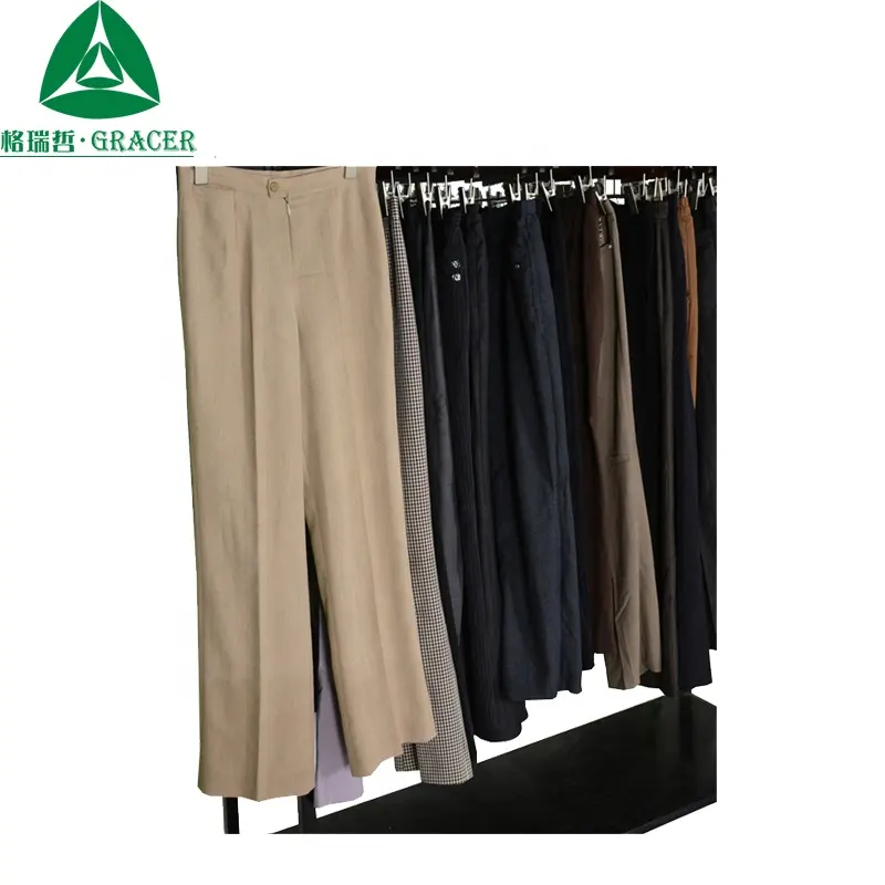 China Fabriek Tweedehands Kleding Dames Tropische Broek Mode Stijl Goedkope Mix Gebruikte Kleding