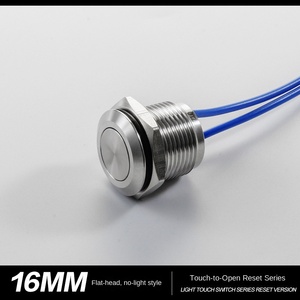 Botón Transparente de 16 mm, Interruptor de Presión de Acero Inoxidable con Anillo LED, IP65, 3A, Cable de Alta Corriente - Product Image 6