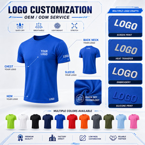 Camiseta Deportiva de Mezclilla con Logotipo Personalizado, 100% Poliéster, Secado Rápido, 180g, Rendimiento Deportivo, Gimnasio, Marca Privada, Uniforme Corporativo para Equipos - Product Image 2
