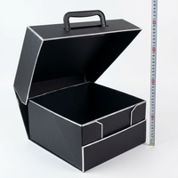 Boîte cadeau pliable extra large avec poignée, emballage rigide pour bottes et chaussures, logo personnalisé, emballage de luxe, carton robuste 2 mm