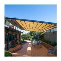 Auvent rétractable en alliage d'aluminium motorisé, pliable, imperméable, pare-soleil, télécommande, projection de 8 m pour terrasse extérieure, balcon