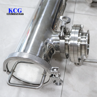 Nouveau filtre sanitaire à double tuyau à angle droit en acier inoxydable 304/316L pour aliments et lait, filtration à haut débit microporeuse 0,1 micron