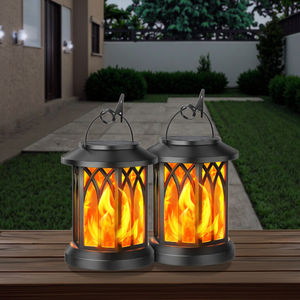 Lampe solaire de jardin, lanterne suspendue à effet de flamme vacillante pour cour, véranda, <span class=keywords><strong>terrasse</strong></span>, camping, jardin, patio, allée, décoration - Product Image 1
