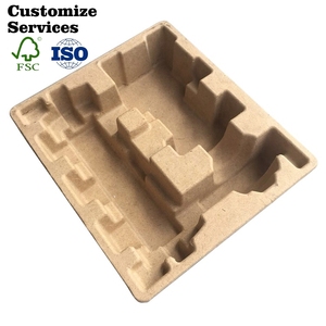 Bền phân hủy sinh học đúc bột giấy các tông bao bì bã mía bột giấy chèn tái chế tùy chỉnh giấy bột giấy khay - Product Image 1