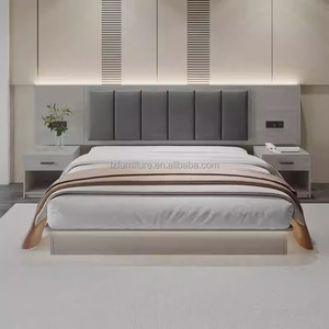 OEM China Manufacturer Hotel Bedroom Furniture Set King Queen Size Wood Bed Frame With Headboard Nightstand <b>TV</b> <b>Unit</b> And Wardrobe - Product Image 2