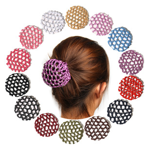 Nueva Red de diamante <span class=keywords><strong>para</strong></span> el pelo, rendimiento de baile, horquilla de flores, gancho hecho a mano, cabeza de tejido, disco de flores, bolsa de malla <span class=keywords><strong>para</strong></span> el cabello, accesorios <span class=keywords><strong>para</strong></span> el cabello - Product Image 4