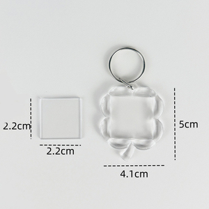 Porte-clés vierges pour photos Kpop, cadres <span class=keywords><strong>photo</strong></span> ronds et carrés - Product Image 6