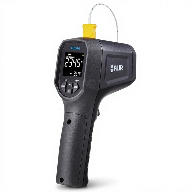 TG56-2 Infrared Spot Thermometer Non-Contact Temperature Measurement 2,372F 30 1 Distance-to-Spot Color Display 3m Drop