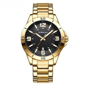 Reloj Deportivo Casual para Hombre, Diseño OEM ODM, Dorado, Correa de Acero Inoxidable Clásica, Calendario Simple, Multifunción, Resistente al Agua, Reloj de Cuarzo - Product Image 1