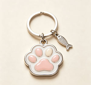 Custom Paw Metal Keychain Enamel Pet <b>Keyring</b> Zinc Alloy Dog Cat Souvenir Gift - Product Image 4
