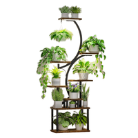 Estante para Plantas de Varios Niveles con Luces LED, Apto para Uso en Interiores y Exteriores, con Amplio Espacio para Múltiples Macetas
