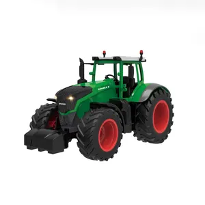 Coche de granja verde para niños, juguete de tractor con control remoto a escala 1:16