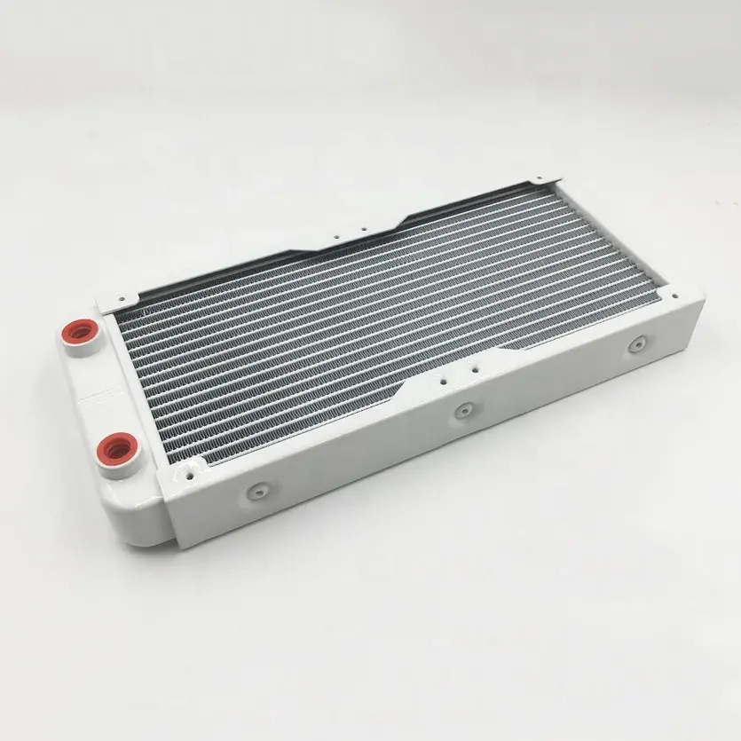 240Mm 18 Buizen Core Performation Wit Twee Fans Aluminium Pc Waterkoeling Radiator